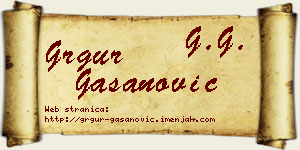 Grgur Gašanović vizit kartica
